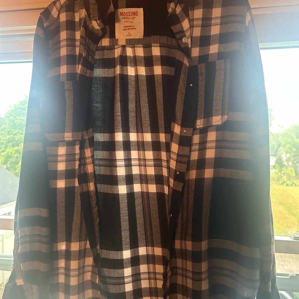 Mossimo Supply Co. Black and White Checkered Shirt
